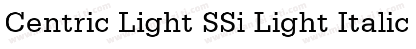 Centric Light SSi Light Italic字体转换